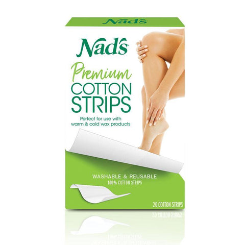 nad's premium washable & reusable cotton strips x 20