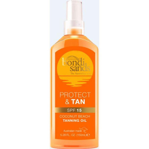 bondi sands spf 15 protect & tan tanning oil 150ml