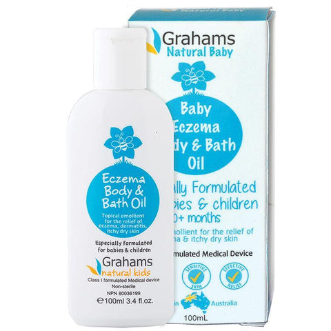 grahams natural baby eczema body and bath oil 100ml