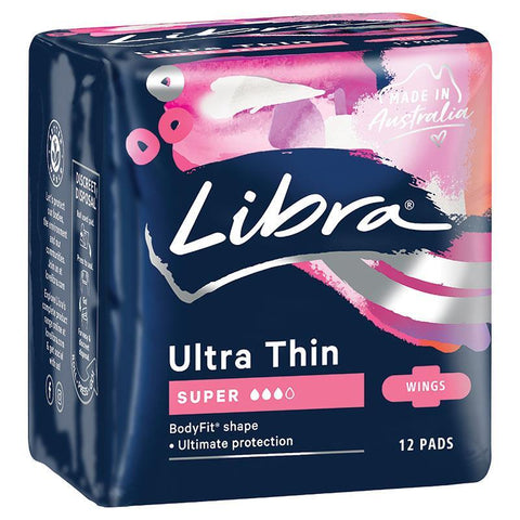 libra pads ultra thin super wings 12 pack