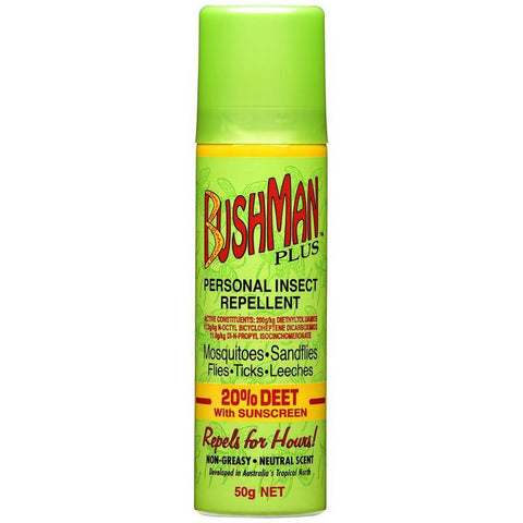 bushman plus uv insect repellent aerosol 50g