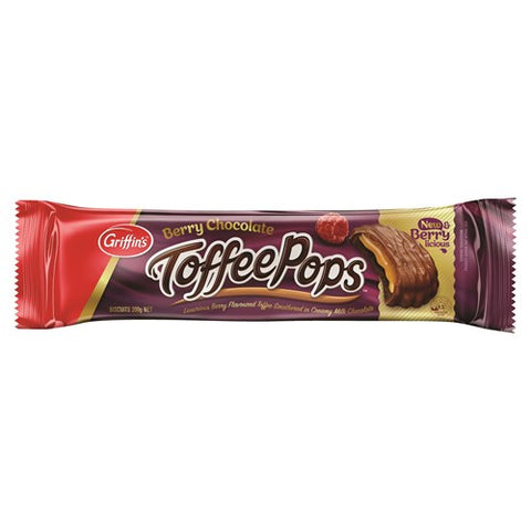 Griffins Toffee Pops Chocolate Biscuits Berry Chocolate 200g