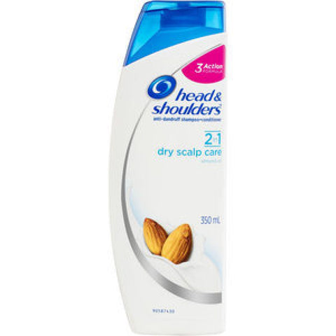 head & shoulders shampoo & conditioner dry scalp 2 in 1 350mL