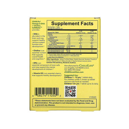 ChildLife  Omega3 DHA+ Softmelts