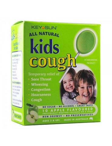 KeySun Kids Cough Lollipops Apple 10s