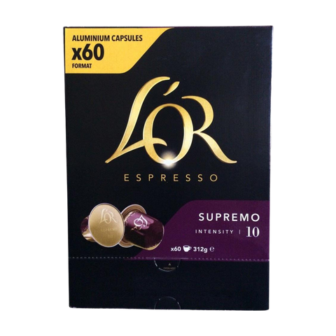 L'OR ESPRESSO SUPREMO COFFEE CAPSULES 60PK. 312G