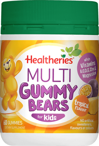 Healtheries Multi Gummy Bears-tropical flavour 60s