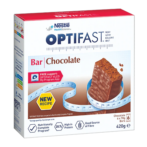 Optifast Chocolate Bars  70g x 6 Short Dated