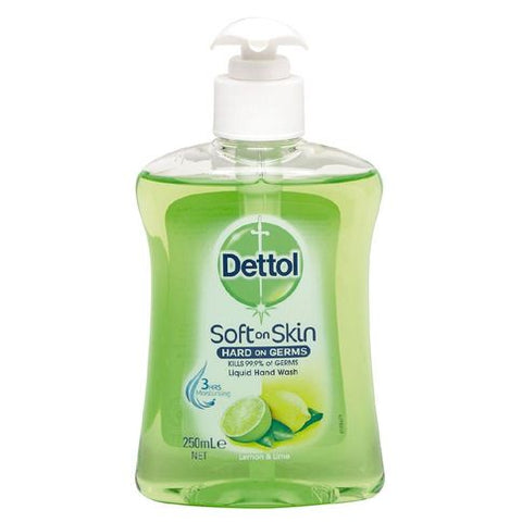 Dettol Liquid Hand Wash Soap Pump Lemon & Lime 250ml
