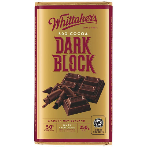 whittakerswhittakers chocolate block 50% cocoa dark250g