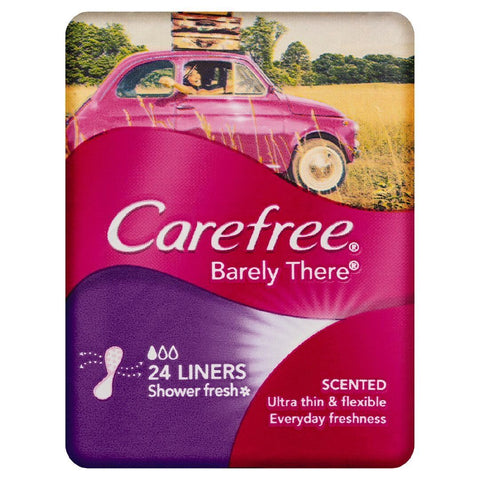 Carefree Liners Barely There Shower Fresh Scented 24 Pack