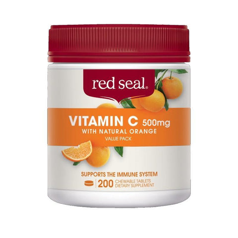Red Seal Vitamin C 500mg Orange 200 Tablets