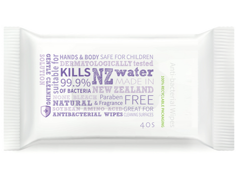 Terra Anti-Bacterial Wipe (40pk) - Used on Hand, Body and Surface