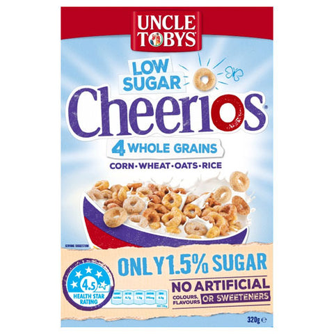 Uncle Tobys Cheerios Cereal Low Sugar 320g