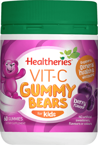 Healtheries VIT-C Gummy Bears-berry flavour 60s