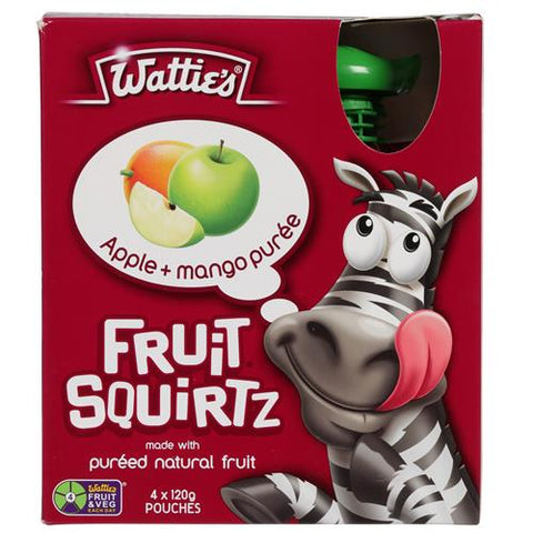 Wattie's Fruit Squirtz Fruit Snack Apple & Mango 480g 4pk