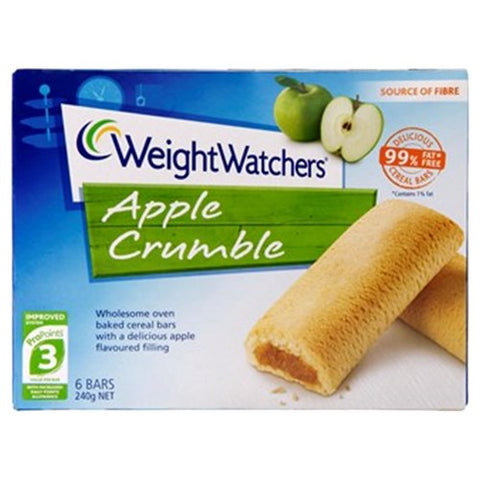 Weight Watchers Fruit Filled Bar Apple & Cinnamon Crumble 240g 6pk