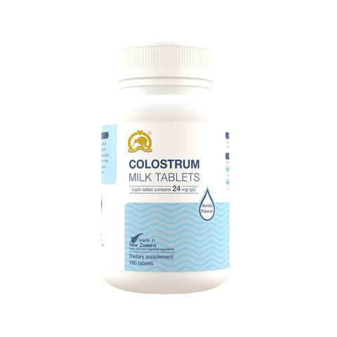 Gold Kiwi Colostrum milk tablets 24mg IgG Vanilla Flavour (180t)