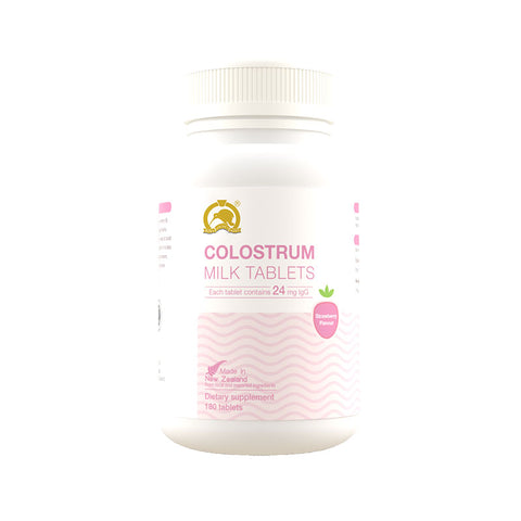 Gold Kiwi Colostrum milk tablets 24mg IgG Strawberry Flavour (180t)