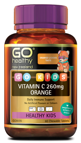 Go Healthy Kids Vitamin C 260mg Orange 60c