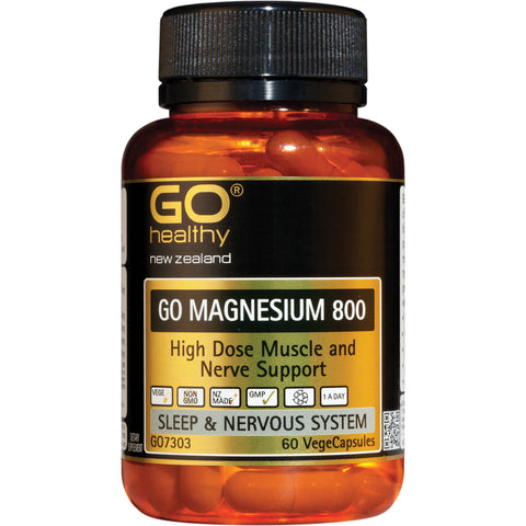GO Healthy GO Magnesium 800 VegeCapsules 60s
