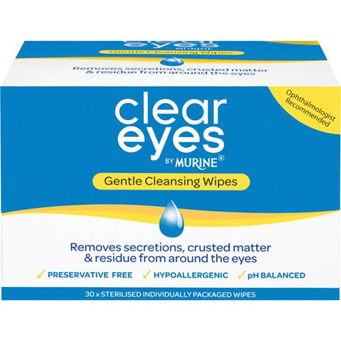 Clear Eyes Gentle Cleansing Wipes 30s