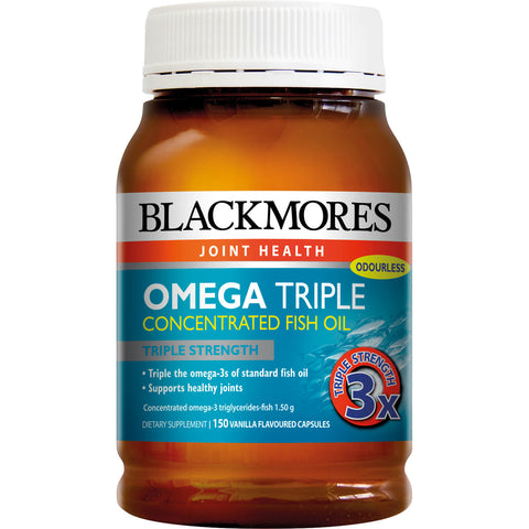 Blackmores Omega Triple Concentrated Fish Oil Capsules 150s
