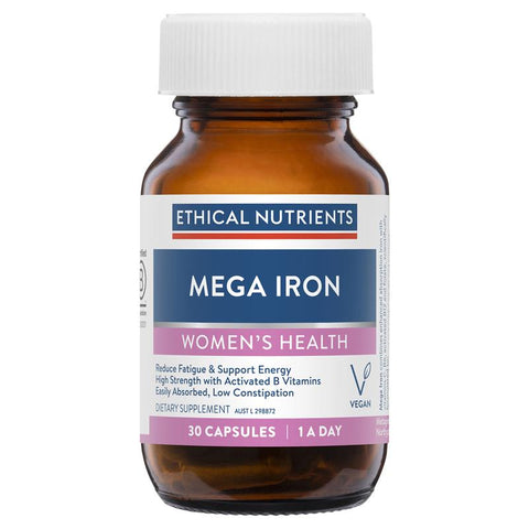 Ethical Nutrients Megazorb Mega Iron With Activated B Vitamin 30 Capsules
