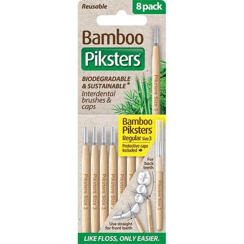 Piksters Bamboo Inter Brush 8 Pack Size 3