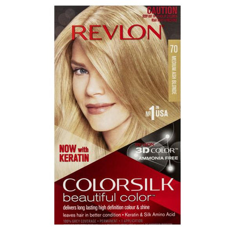 REVLON ColorSilk Beautiful Color Medium Ash Blonde 70