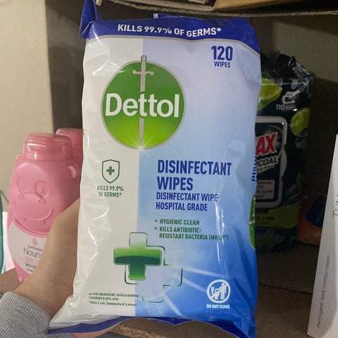 Dettol Disinfectant Wipe 120pk