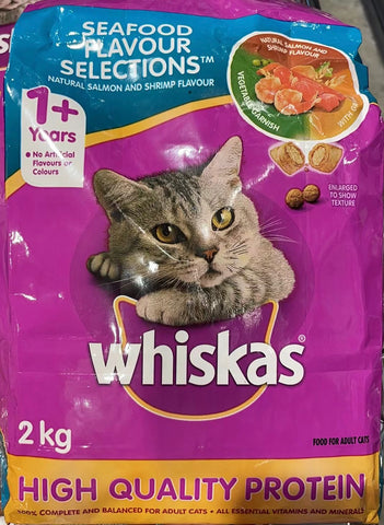 Whiskas Seafood Flavour Selections Adult Dry Cat Food 2kg