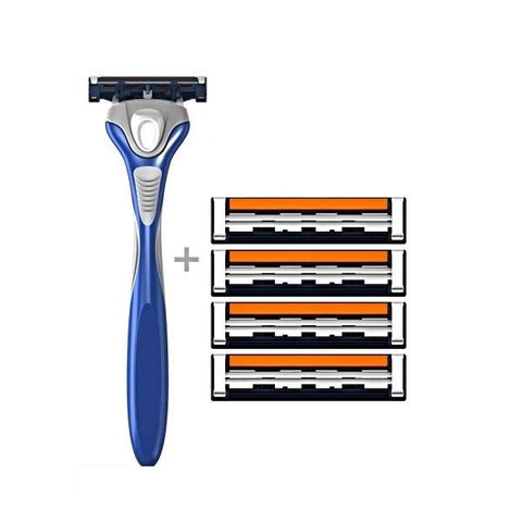 Double-Blade Shaver Pack (1 Handle + 5 Heads)