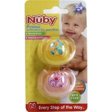 Nuby Prima Orthodontic Pacifier With Handle 6 Months+  2 Pack