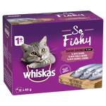 Whiskas So Fishy Seafood Servings in Loaf Cat Food Pouches 12pk