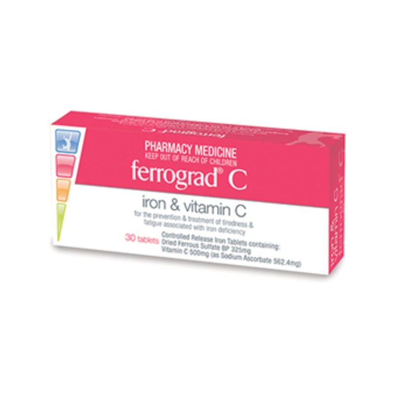 Ferrograd C Iron & Vitamin C 30 Tablets HORO.co.nz