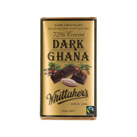whittakerswhittakers chocolate block 72% cocoa dark ghana250g