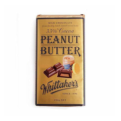 whittakerswhittakers chocolate block peanut butter 33% cocoa250g