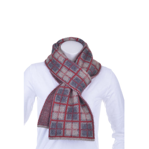 Mc Donald MC DONALD TARTAN SCARF Mocha-Pewter-Red